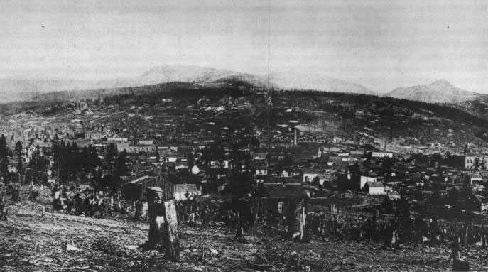 Figure 10. Photo of Leadville, Colorado, mining district, subject of an early mining-geology study, 1879.