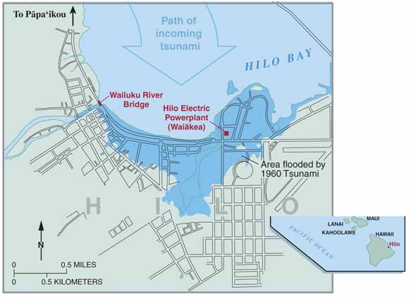 map of Hilo Bay