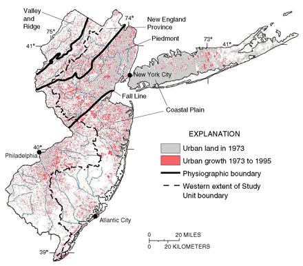 Figure 1. Urban land and associated human activities have a major influence on water quality and aquatic life.