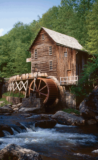 Babcock Mill at Babcock State Park, WV. Photograph by Douglas B. Chambers, USGS.