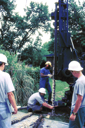 Shallow wells for the urban ground-water study were installed by the U.S. Geological Survey with assistance from the South Carolina Geological Survey.