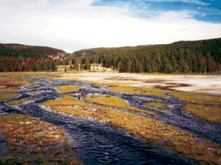 Figure 2. Although the photo showing was recently taken of a stream in the Western United States, its braided condition is representative of what streams in the Mississippi Valley may have looked like during the Pleistocene geologic period. These high-energy systems allow sand and gravel carried by the stream to be deposited in the flood plain. 