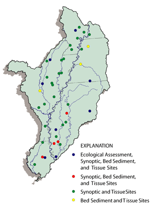 Map showing Stream Ecology 