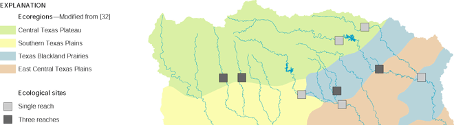 Map showing Stream Ecology