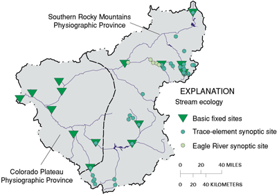 Map showing STREAM ECOLOGY