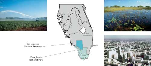 Fig A-1--3 photos and map of Florida
