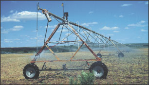 Photo of center pivot irrigation system