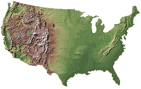 United States Map Elevation
