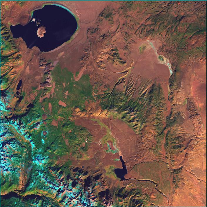 Landsat 7 image of the Long Valley volcanic region