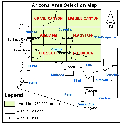 Arizona Site Selection Map
