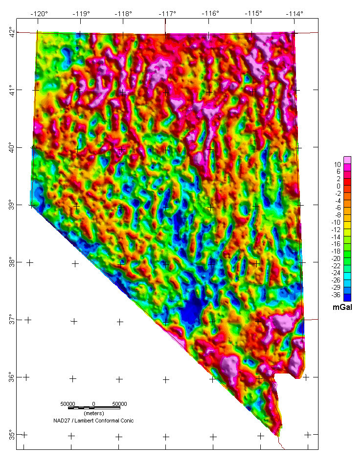 Nevada Isostatic Gravity Anomaly Map