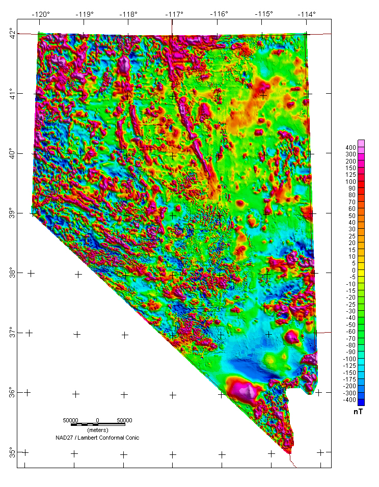 Nevada Composite Magnetic Anomaly Map