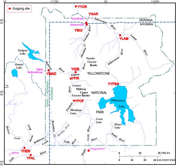 Yellowstone NP map