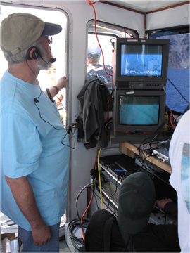 Figure 6. Summer 2006 Camera Sled Operations within Crater Lake, Oregon