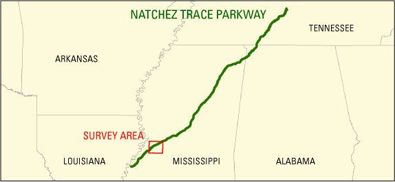 natchez trace parkway map. Map of the Natchez Trace