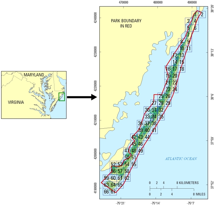 UTM Map of the Assateague Island National Seashore