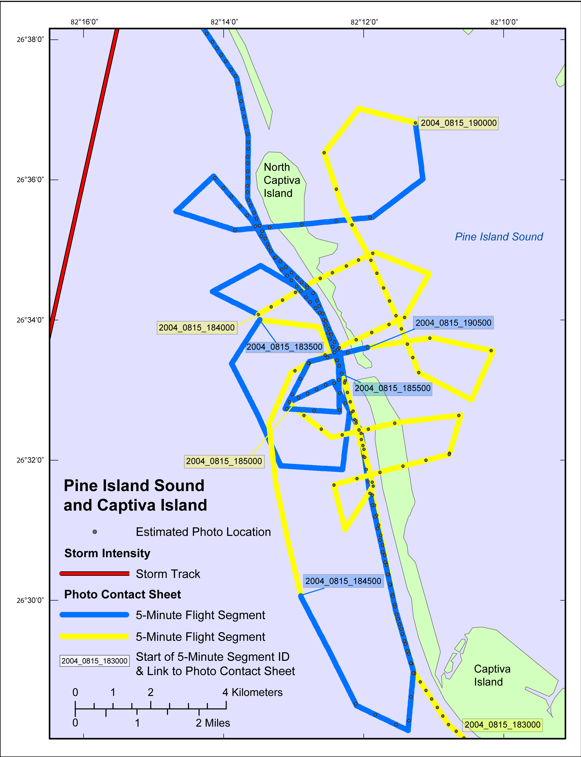 Pine Island Sound and Captiva Island Area Map