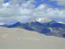 Photograph of Sand Dunes and Mount Herard as seen from the Dunes Picnic Area, Great Sand Dunes National Park and Preserve, Saguache County, Colorado