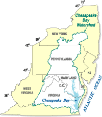 The Chesapeake Bay Watershed. (Click to view larger image)