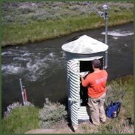 Photo of streamgaging station