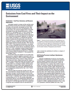 Emissions from coal fires and their impact on the environment: U.S. Geological Survey Fact Sheet 2009–3084