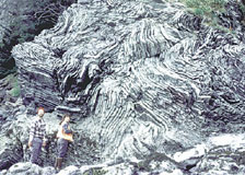 Picture of USGS geologist sampling minerals in Alaska.