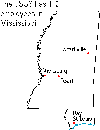 Location map of Mississippi