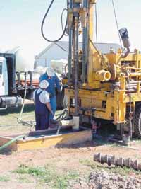 Photo of drilling a research well