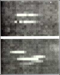 Digitally-enhanced images used to disringuish sonic returns.