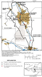 Figure 1. Location of Fountain Creek watershed, precipitation and streamflow sites.