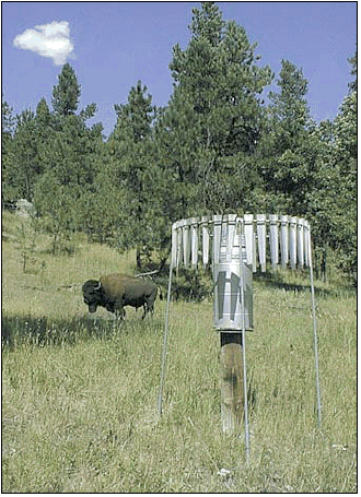 The Precipitation Gage Mt. Coolidge near Custer was operated from 1990-98.