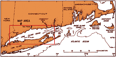 Location of Long Island Sound estuary.
