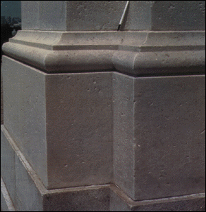 Pock marks in marble