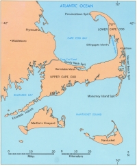 Fig. 1. Map of Cape Cod and the Islands, Massachusetts