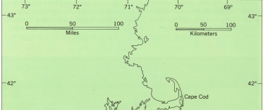 Figure 2.  The continental ice sheet advanced across Cape Cod to the islands about 23,000 years ago. 