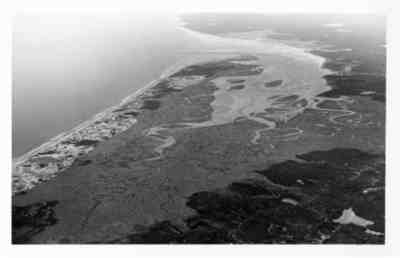 Figure 23.Aerial view of Sandy Neck barrier beach and the Great Marshes at Barnstable. 