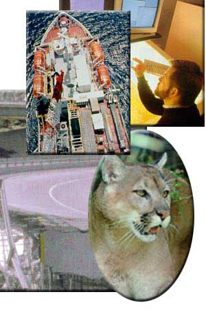 Florida Panther, earthquake damage, computer mapping, ship JOIDES Resolution college