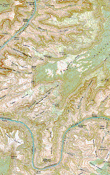 A color section of the Grand Canyon topographic map.