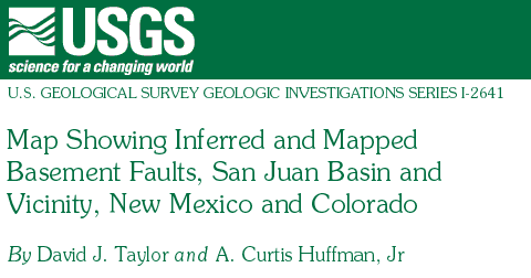 USGS-Publications I2627 - Map Showing Inferred and Mapped Basement Faults, San Juan Basin and Vicinity, New Mexico and Colorado