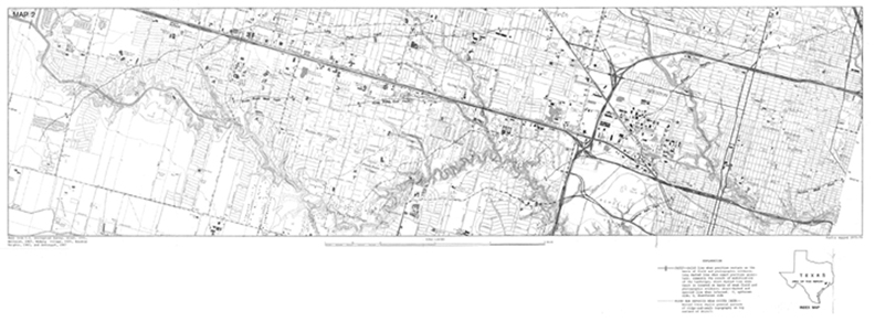Map (side 2) of the Clodine fault and Renn scarp, Houston metropolitan area, Texas.