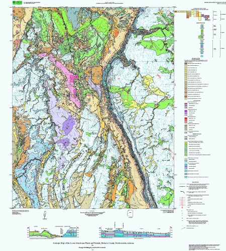 page size image of geologic map of Lower Hurricane Wash