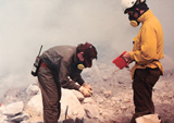 Volcanic gas researchers