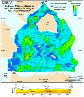 Sediment Thickness in W-Central SF Bay