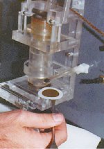 Photo: Sediment sample on a quartz fiber wafer.