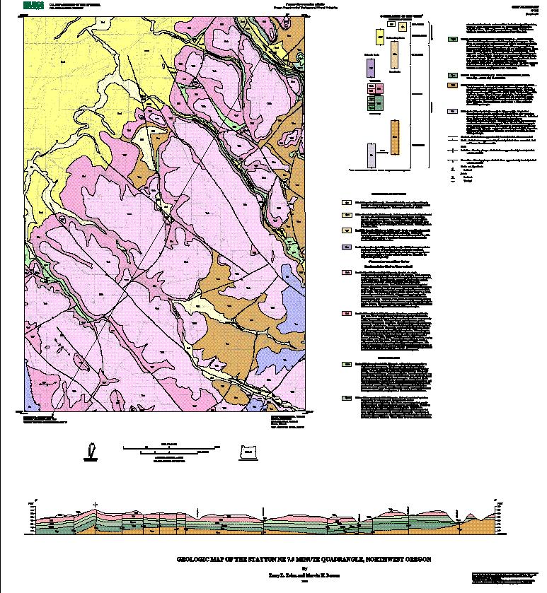 Stayton NE, Oregon geologic map