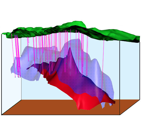 Color image of a block diagram of The Geysers geothermal field.
