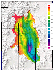 image of Yucca Flat gravity map.