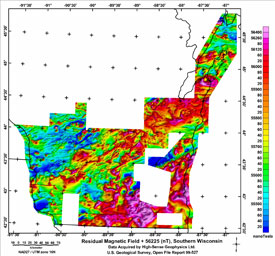 Thumbnail aeromagnetic map, southern Wisconsin