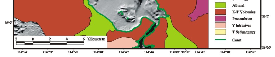 Figure 2. Generalized geology of the area surrounding Lake Mead.