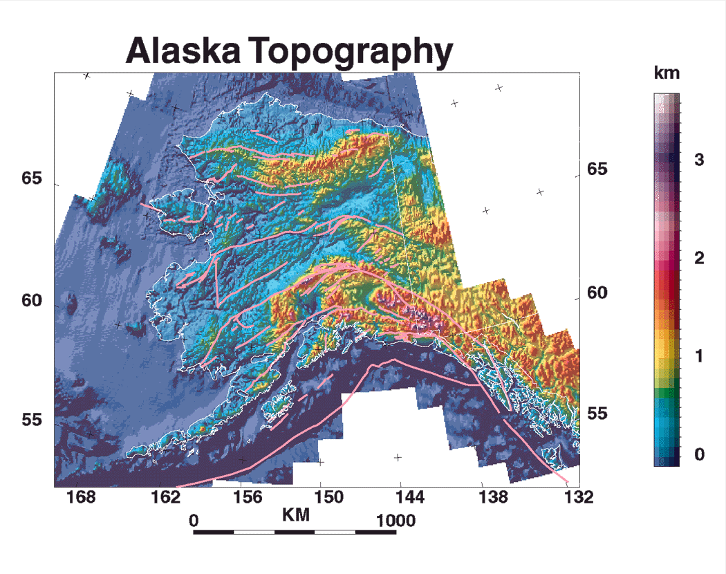 Alaska Elevation Map